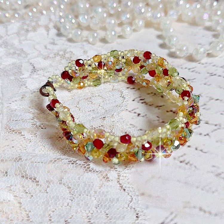 Pulseira Provençal com cristais Swarovski e facetas giratórias