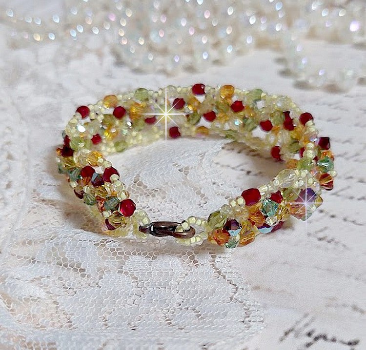 Pulseira Provençal com cristais Swarovski e facetas giratórias