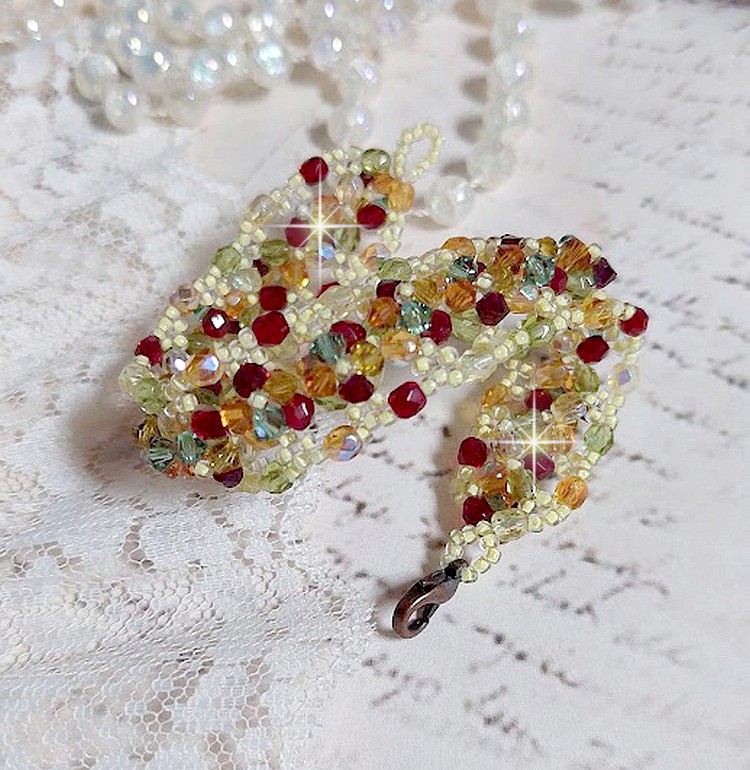 Pulseira Provençal com cristais Swarovski e facetas giratórias