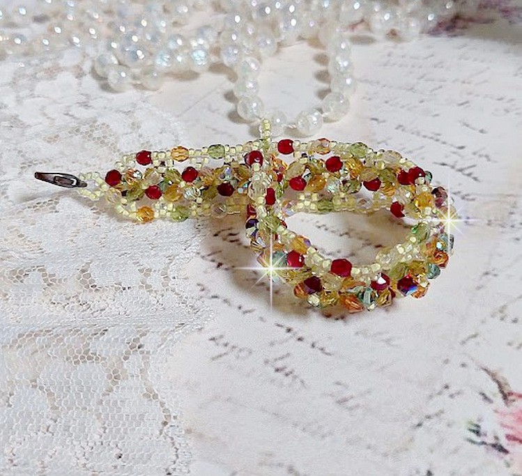 Pulseira Provençal com cristais Swarovski e facetas giratórias