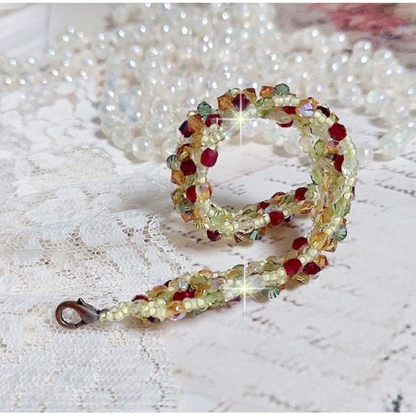 Pulseira Provençal com cristais Swarovski e facetas giratórias