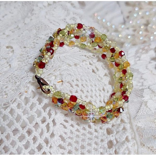 Pulseira Provençal com cristais Swarovski e facetas giratórias
