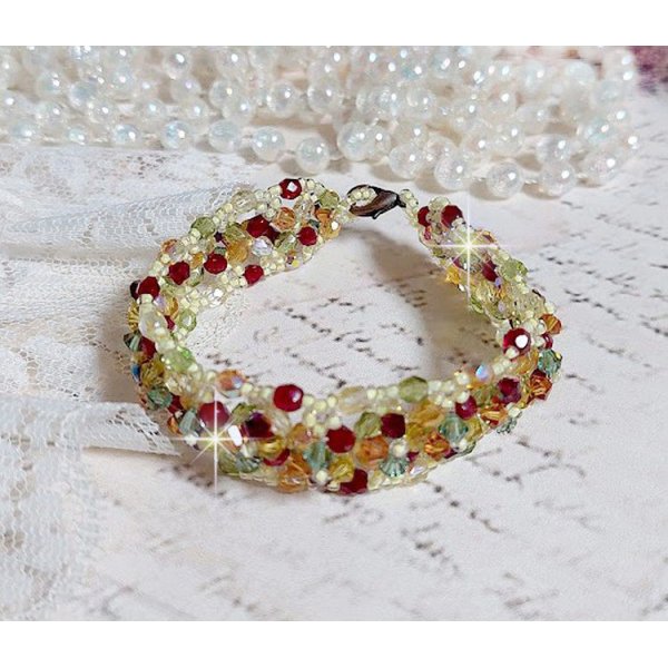 Pulseira Provençal com cristais Swarovski e facetas giratórias