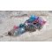 Mademoisellle Bluse Haute-couture broche bordado com cristais Swarovski, pérolas, flores Lucite e belas missangas de sementes