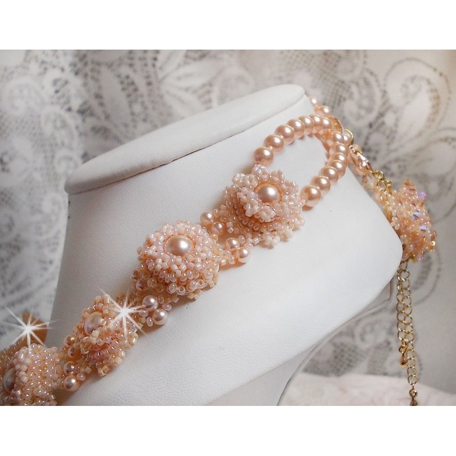 Colar Idylle Beauté Haute-Couture, nada mais que pérolas Swarovski e pérolas de sementes 
