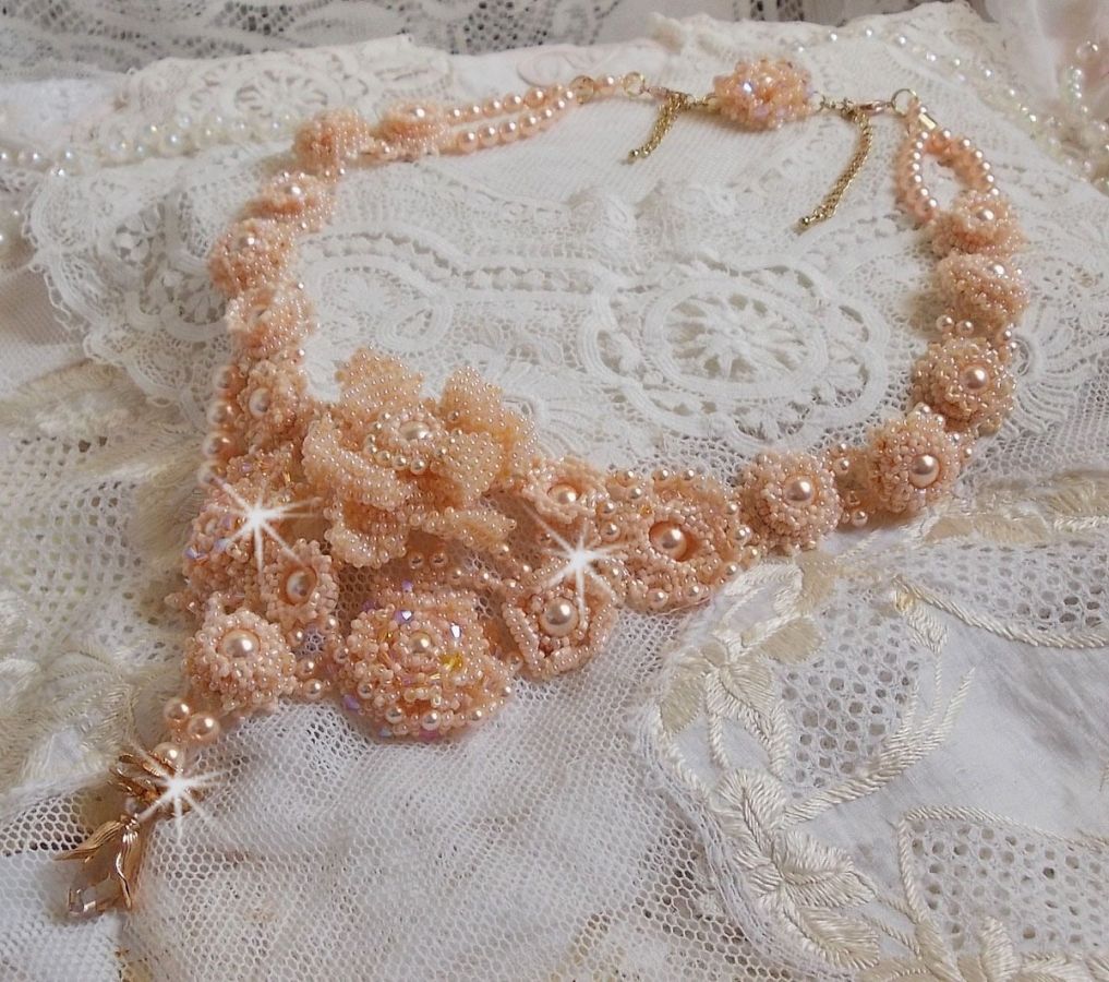 Colar Idylle Beauté Haute-Couture, nada mais que pérolas Swarovski e pérolas de sementes 