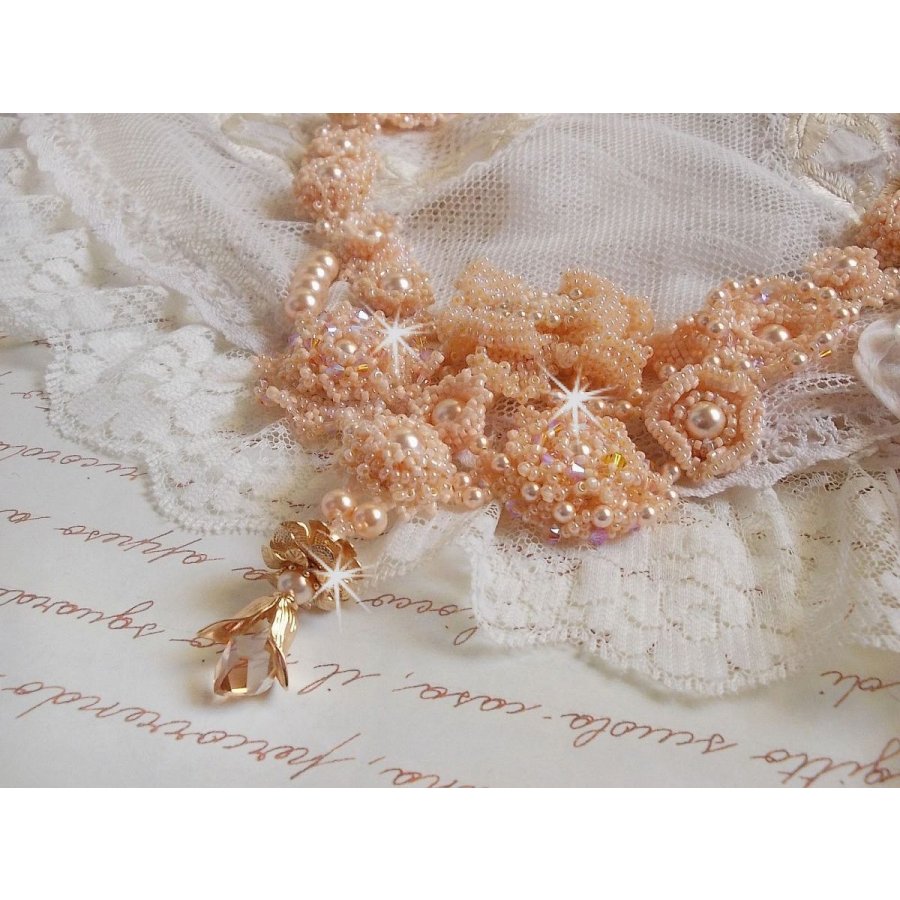 Colar Idylle Beauté Haute-Couture, nada mais que pérolas Swarovski e pérolas de sementes 