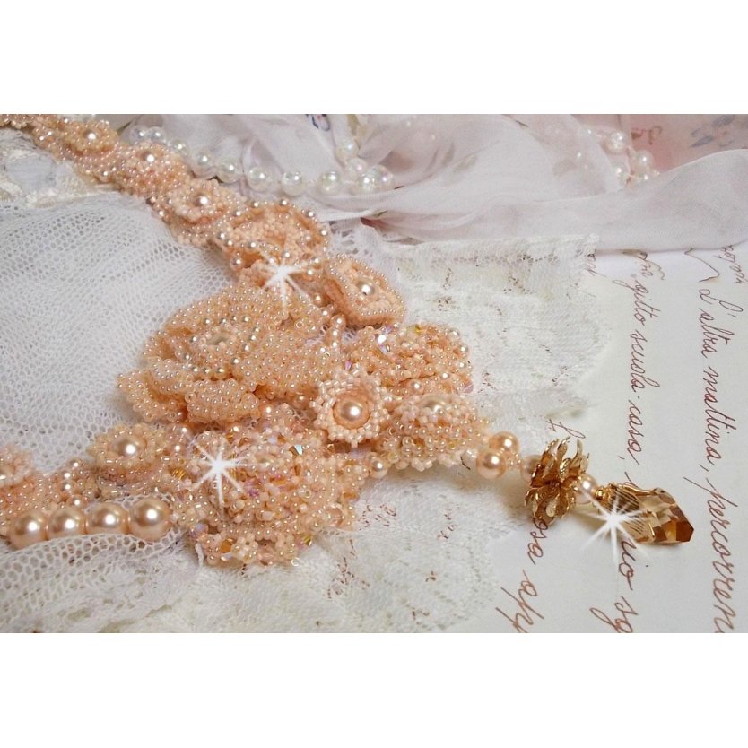 Colar Idylle Beauté Haute-Couture, nada mais que pérolas Swarovski e pérolas de sementes 