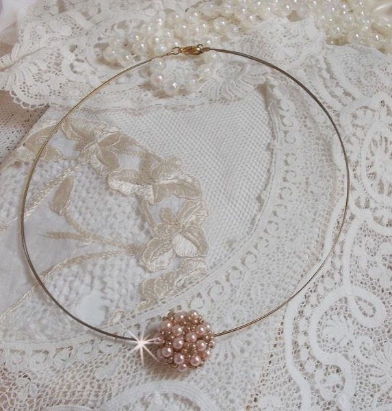 Colar Pingente de P&eacute;rola com p&eacute;rolas de cristal Swarovski