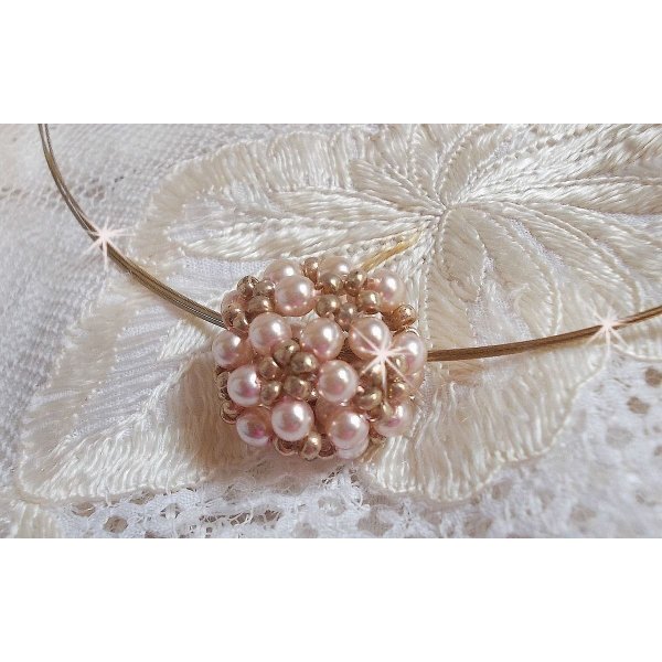 Colar Pingente de Pérola com pérolas de cristal Swarovski