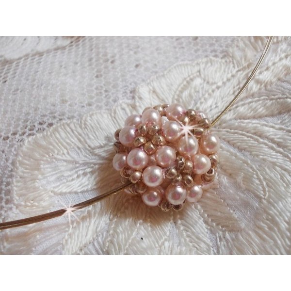 Colar Pingente de P&eacute;rola com p&eacute;rolas de cristal Swarovski