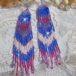 BO Constelação com cristais Swarovski, contas Miyuki e Tubos