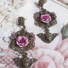BO Secrets des Angelots criados com rosas de resina, quadros de Angelot, gravuras e cristais