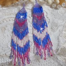 BO Constelação com cristais Swarovski, contas Miyuki e Tubos