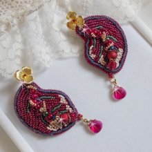 BO Enchantement d'Automne bordado com cristais Swarovski, pérolas e pérolas de sementes