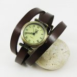 Relógio pulseira em pele 3 voltas personalizável