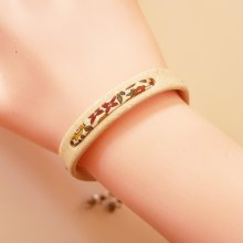 Pulseira de plantas Florâme com fita Ava liberty em cortiça branca