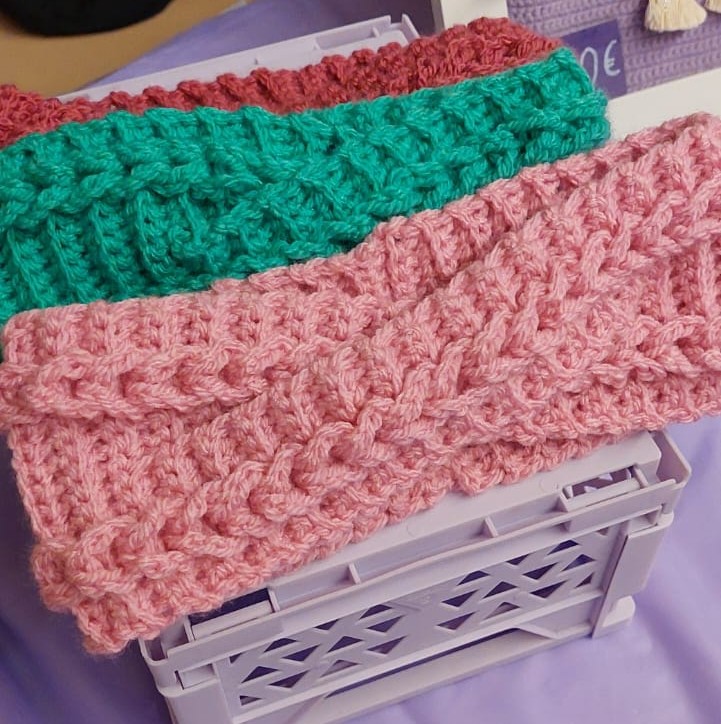 Bandeau au crochet pour l'hiver (femme)