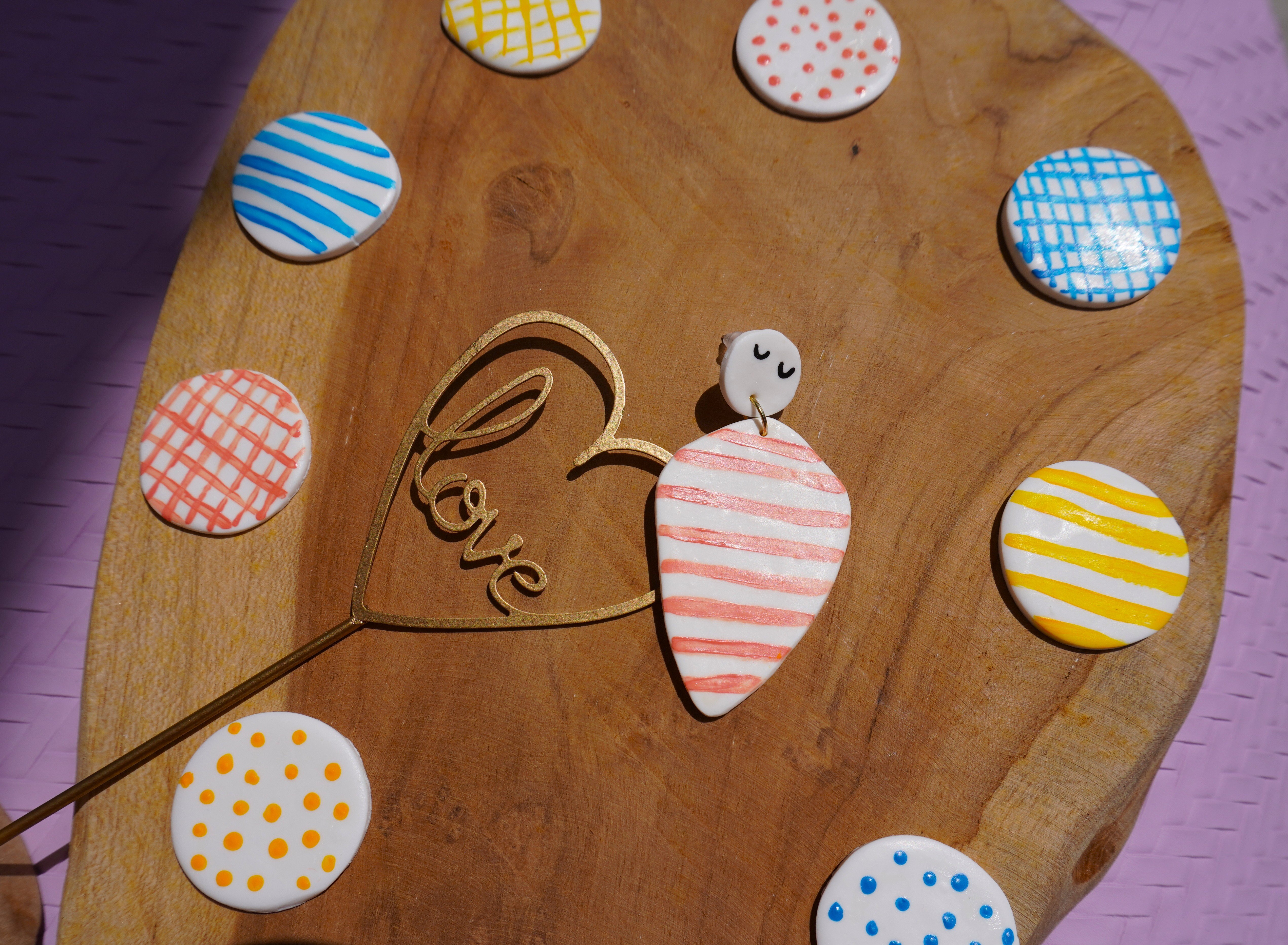 Boucles d'oreilles en argile polym&egrave;re S&eacute;pale