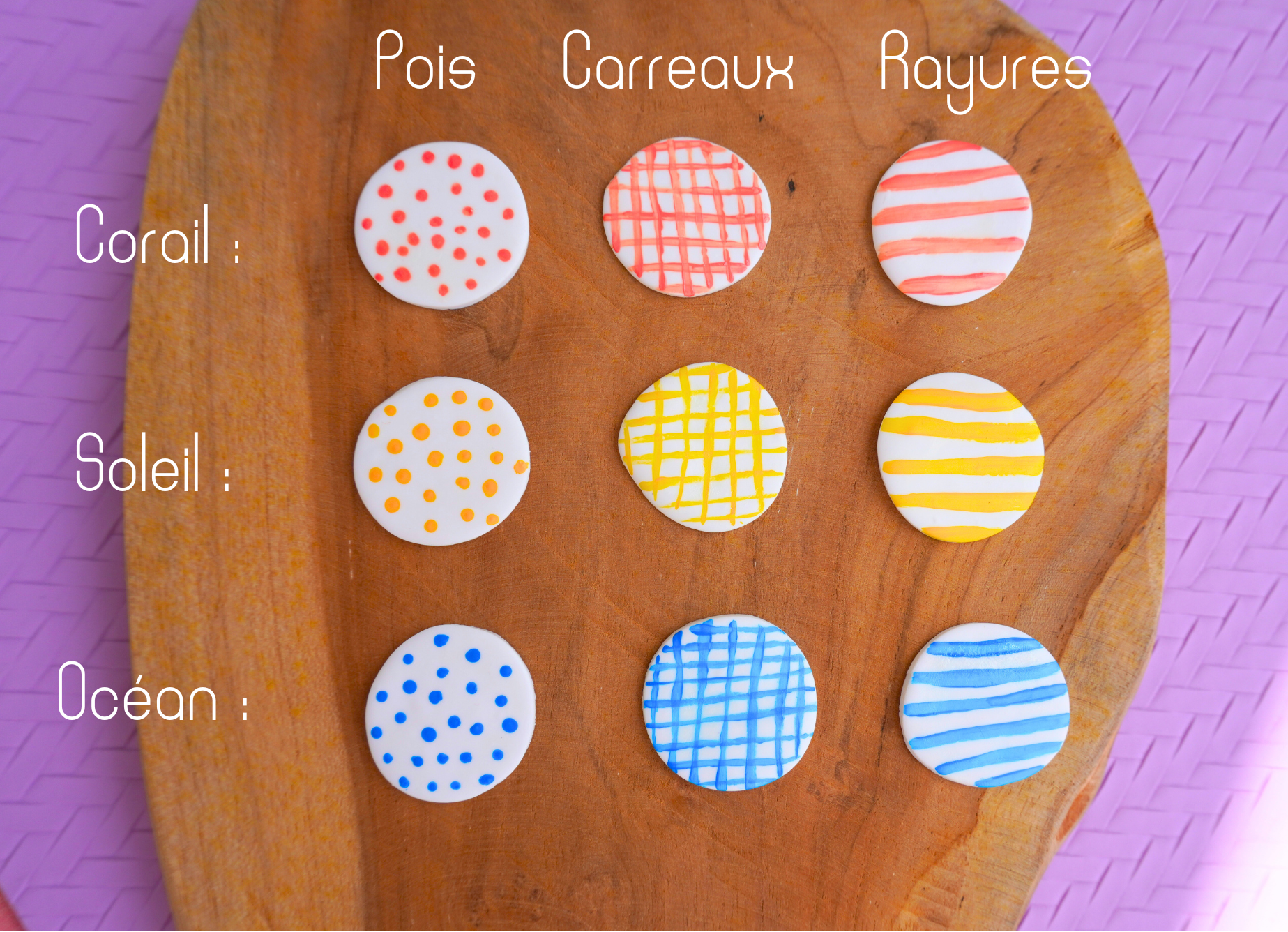 Boucles d'oreilles en argile polym&egrave;re Tige