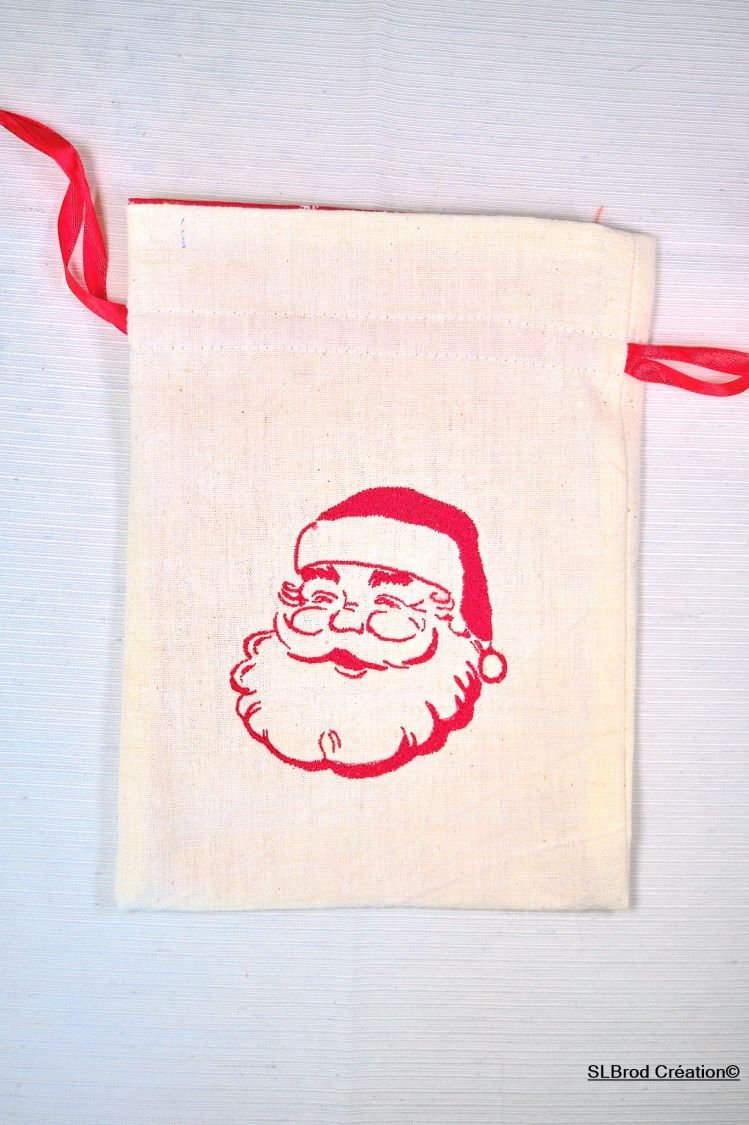 Saco de Natal com a cara do Pai Natal