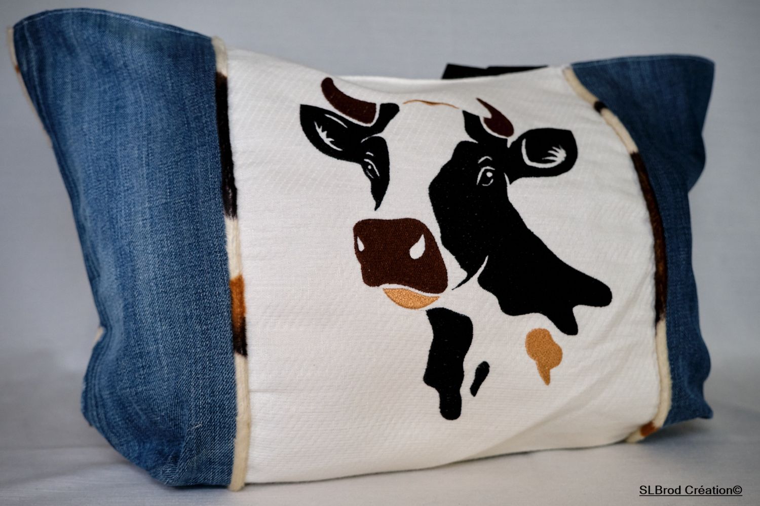 Saco com padrão de vaca