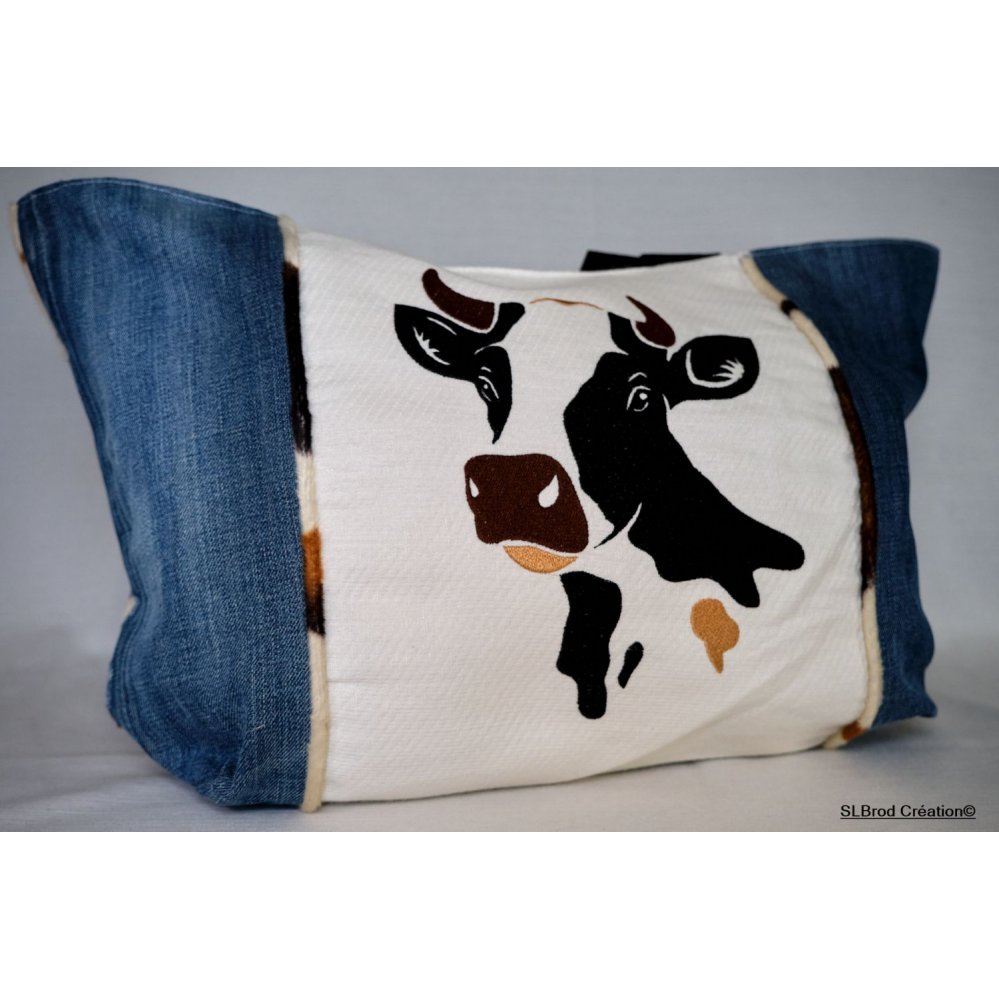 Saco com padrão de vaca