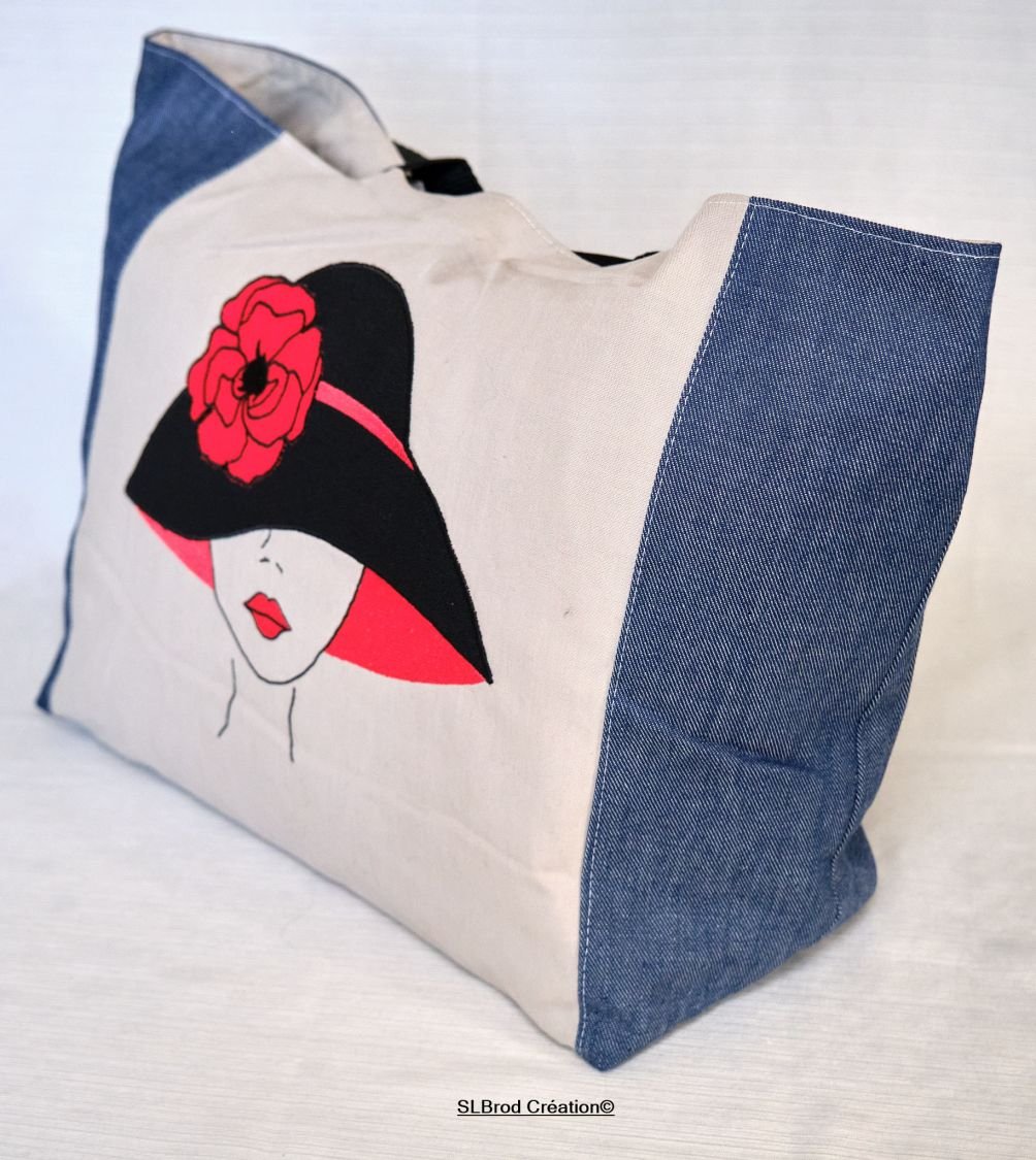 Saco de compras Mulher com chapéu