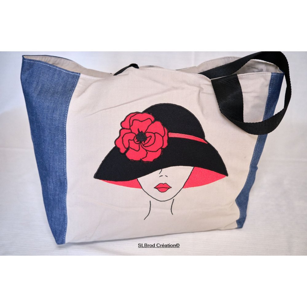 Saco de compras Mulher com chapéu