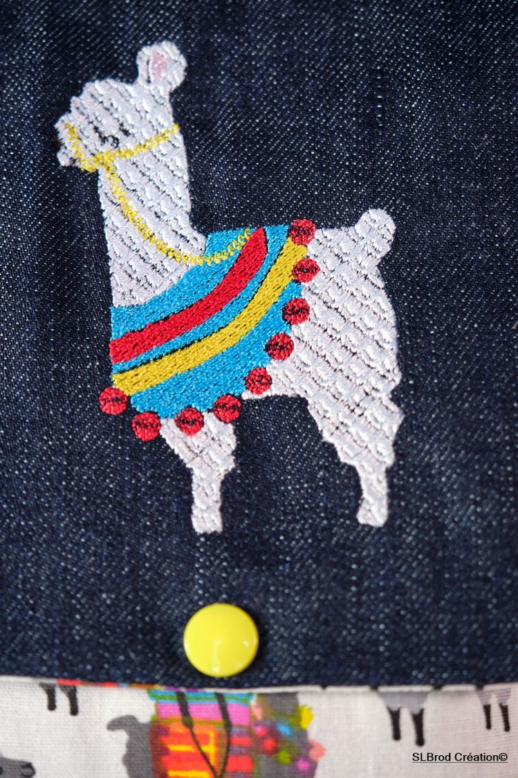 Mochila de lhama bordada para crianças