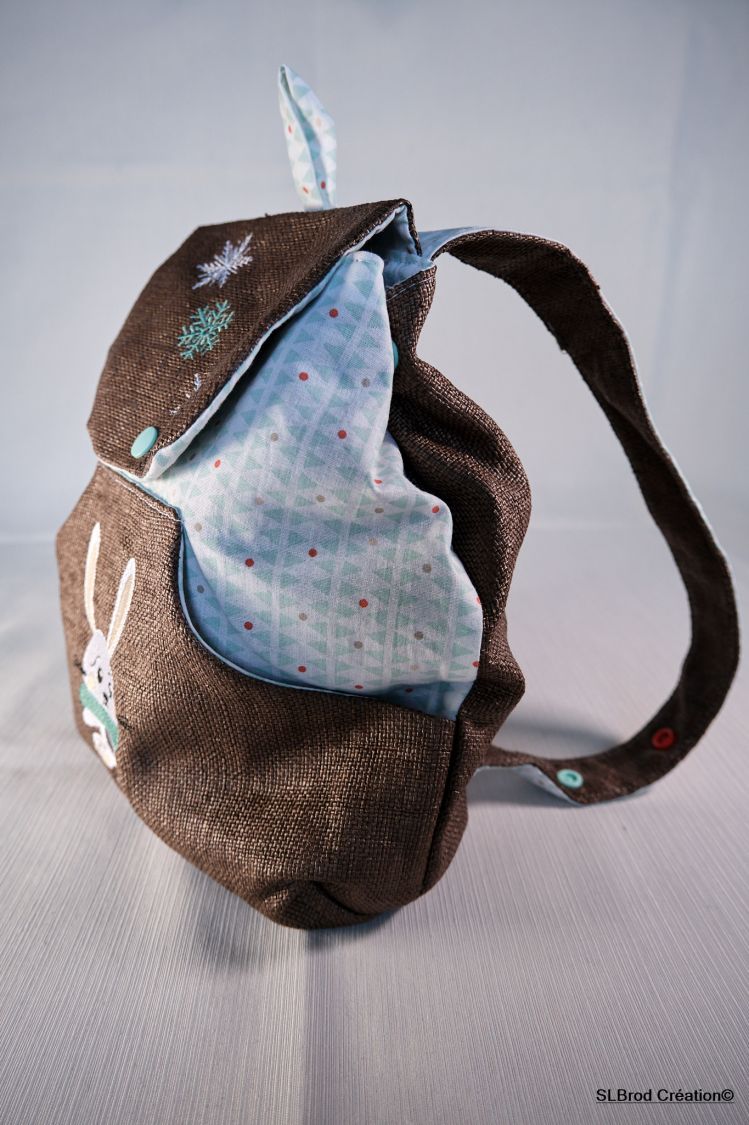 Mochila para crianças lenço verde de coelho personalizável