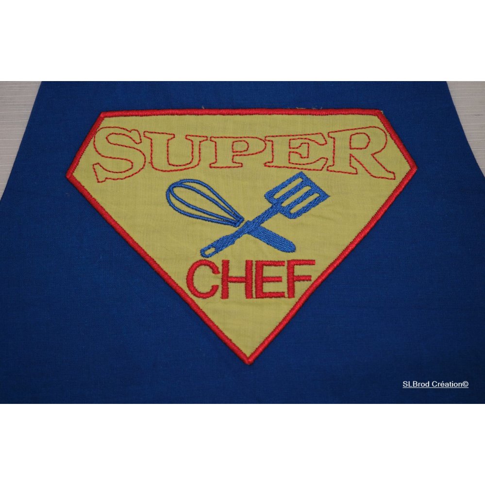 Avental infantil bordado pelo super chef