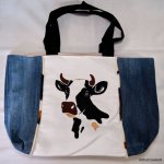 Saco com padrão de vaca