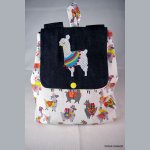 Mochila de lhama bordada para crianças
