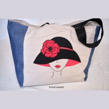 Saco de compras Mulher com chapéu