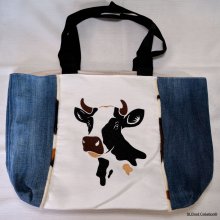 Saco com padrão de vaca