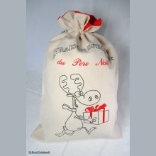 Coelhinho de Natal com Presente Vermelho de tamanho grande