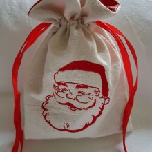 Saco de Natal com a cara do Pai Natal